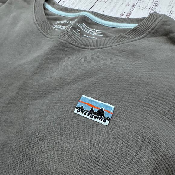 Patagonia Noble Grey Organic Cotton Crewneck Sweatshirt Women’s M - Picture 3 of 8